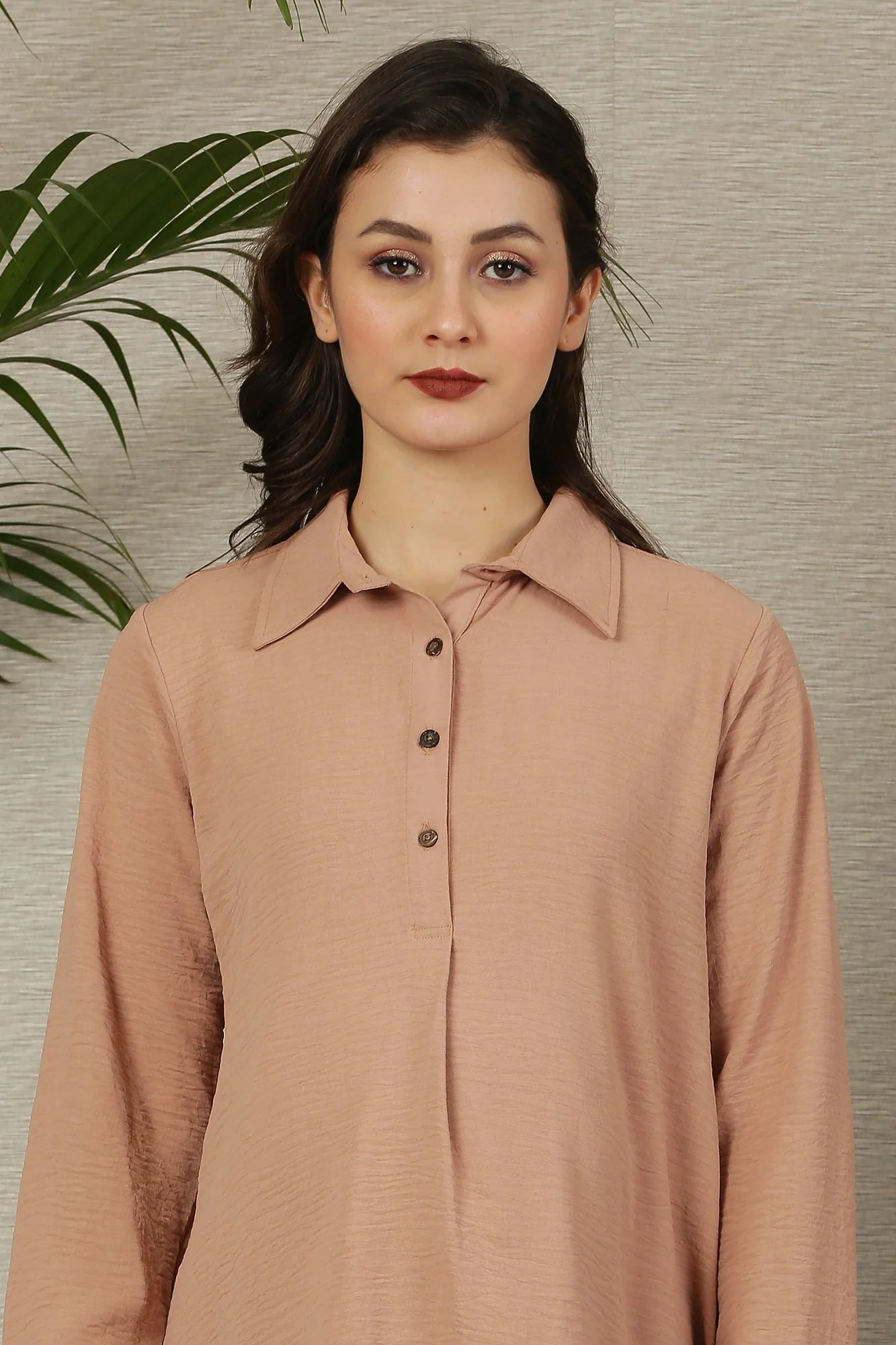 Pleasing Sand Maternity & Nursing Shirt - Chenance