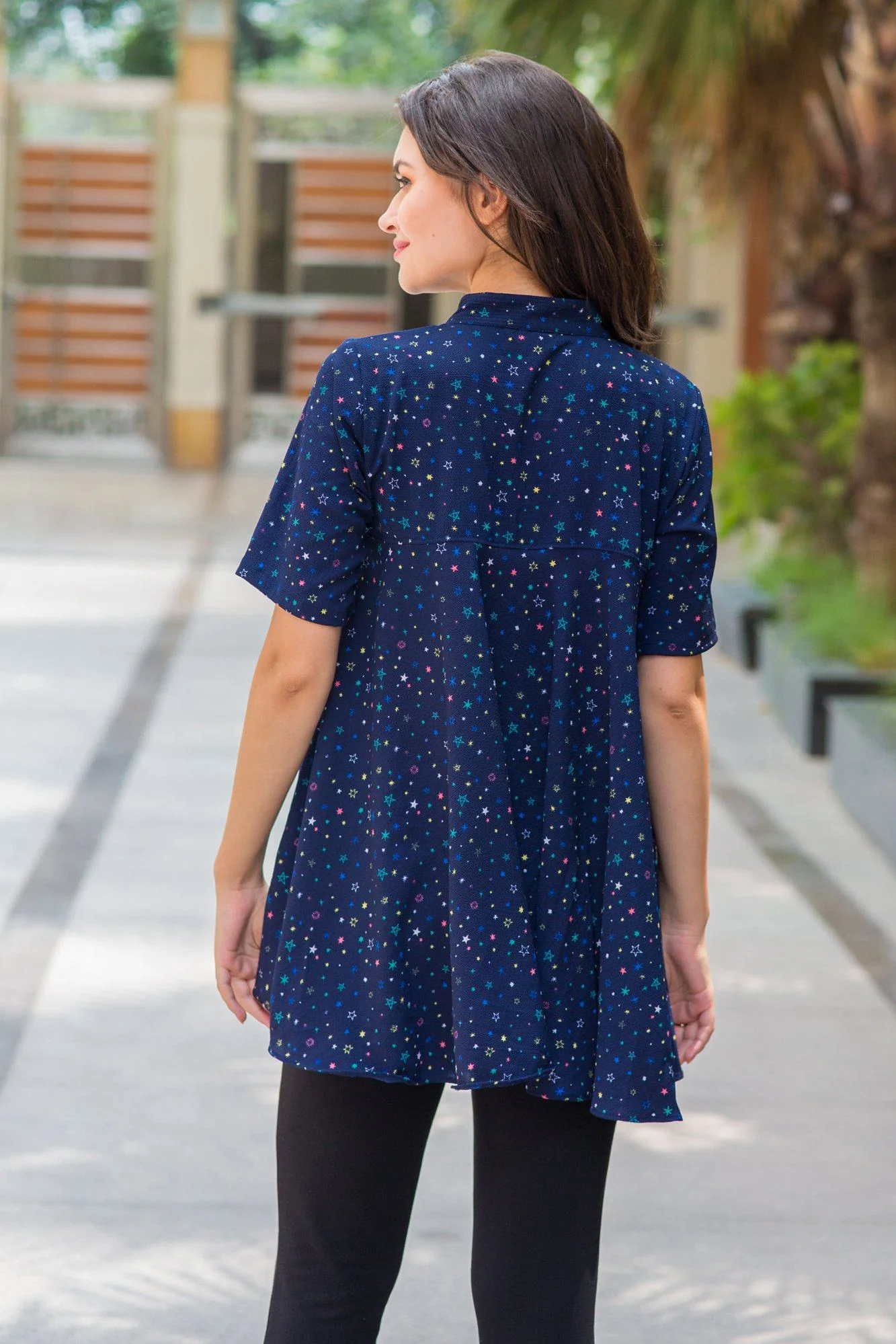 Sparkling Starry Flowing Nursing Top - Chenance