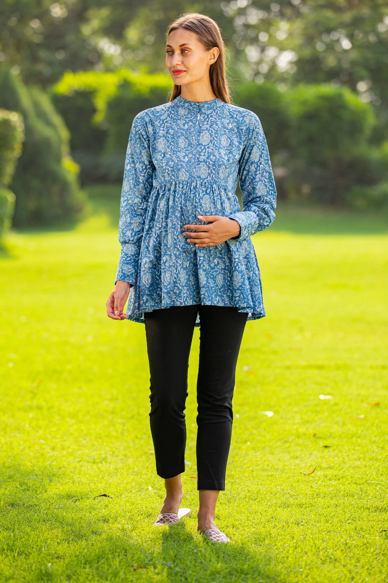 Peppy Cotton Maternity & Nursing Top - Chenance