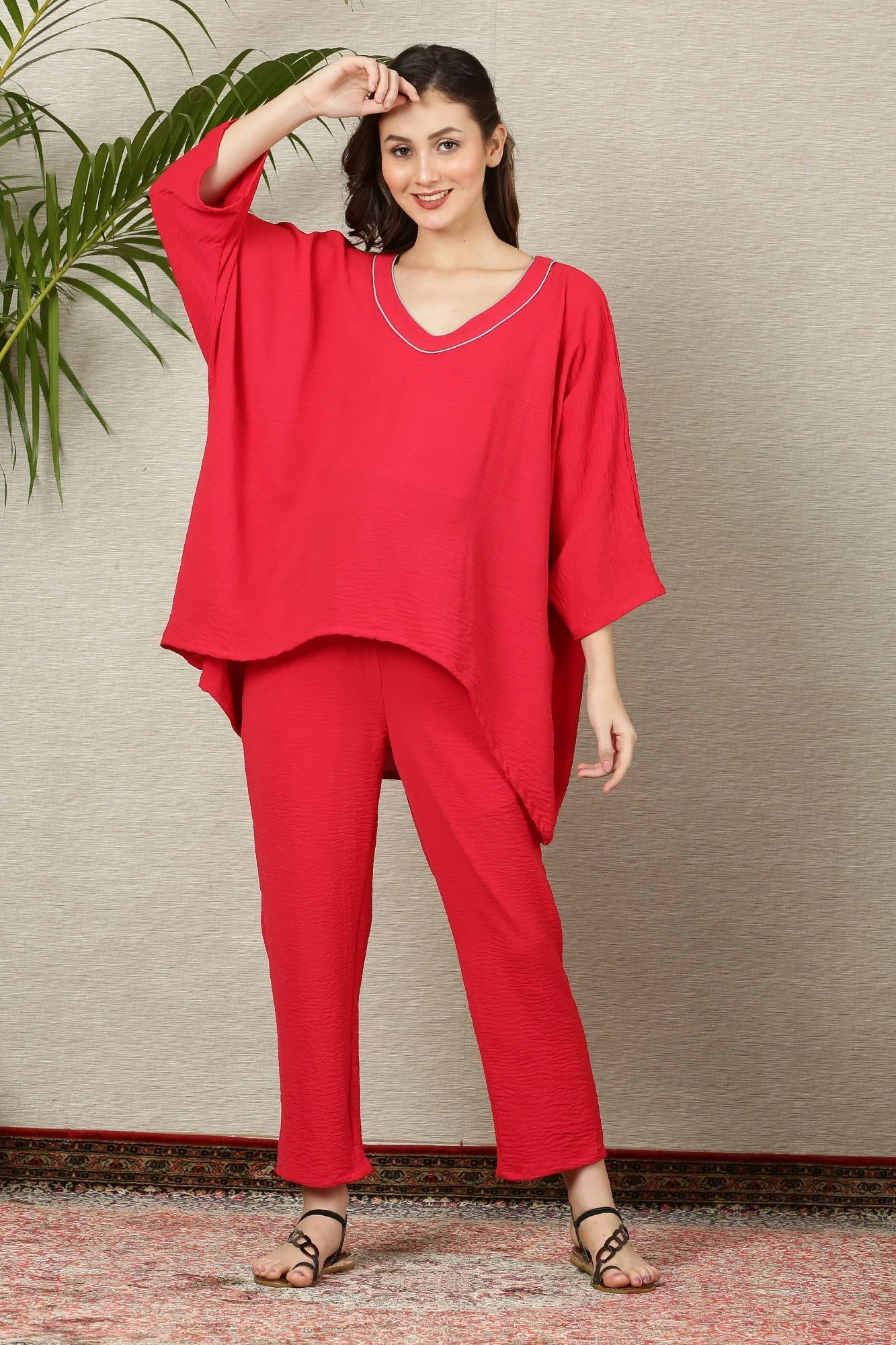 Spicy Poppy Red Maternity Dress - Chenance