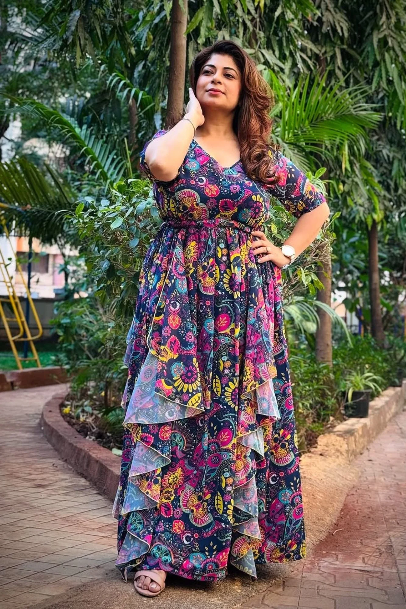 Jolly Circus Maternity Flow Dress - Chenance