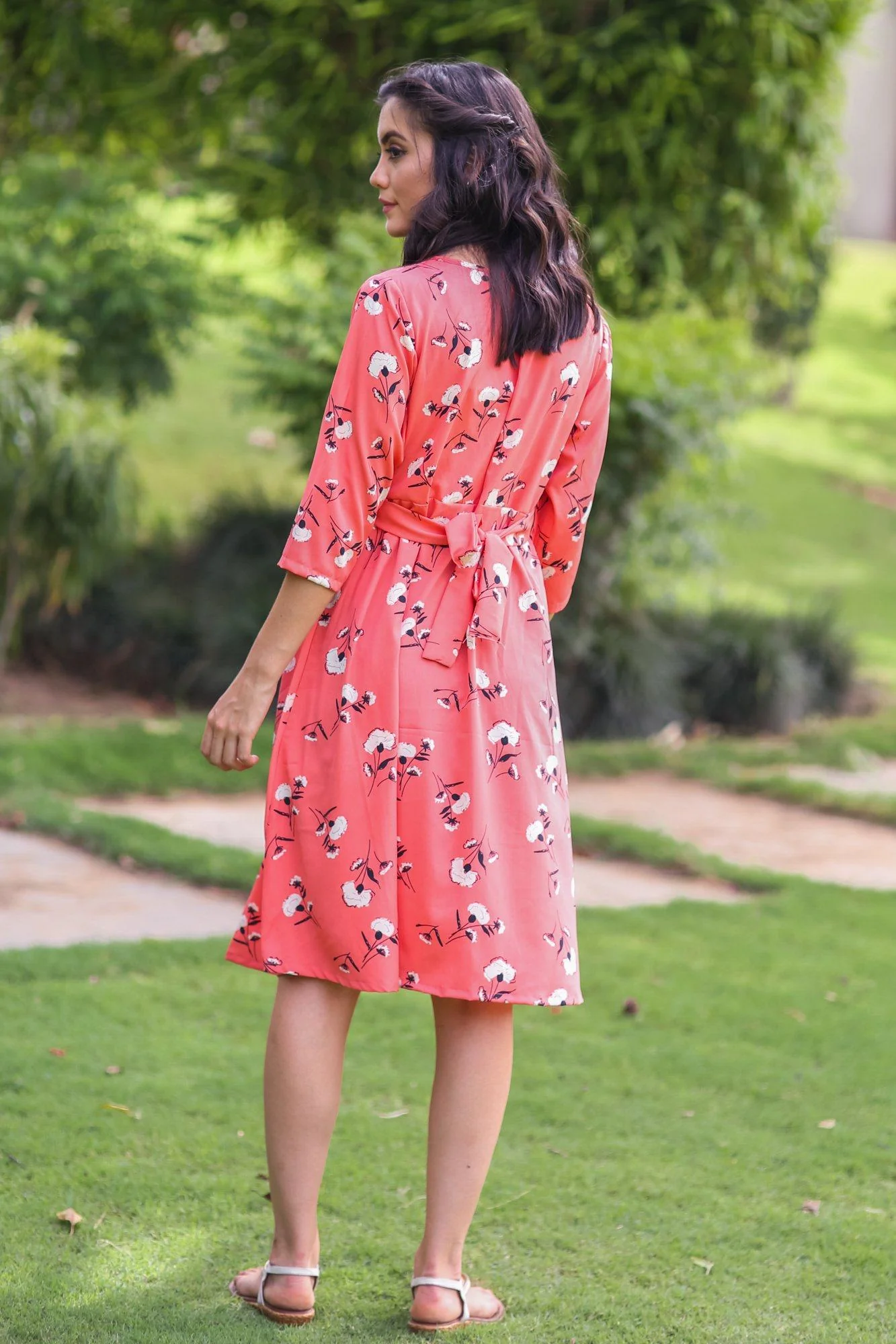 Happy Peach Maternity & Nursing Dress - Chenance