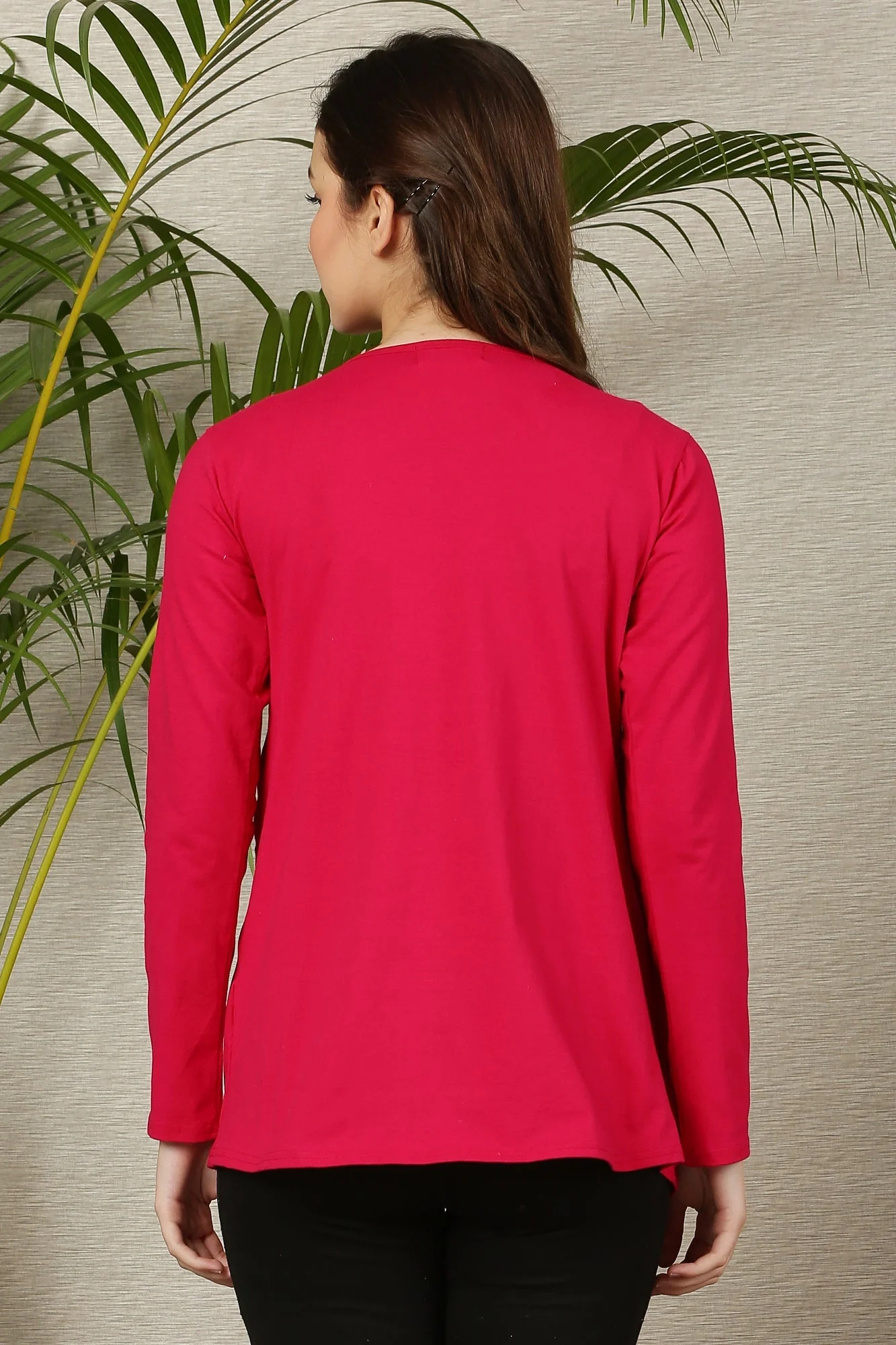 Rose Red Maternity & Nursing Flap Top - Chenance