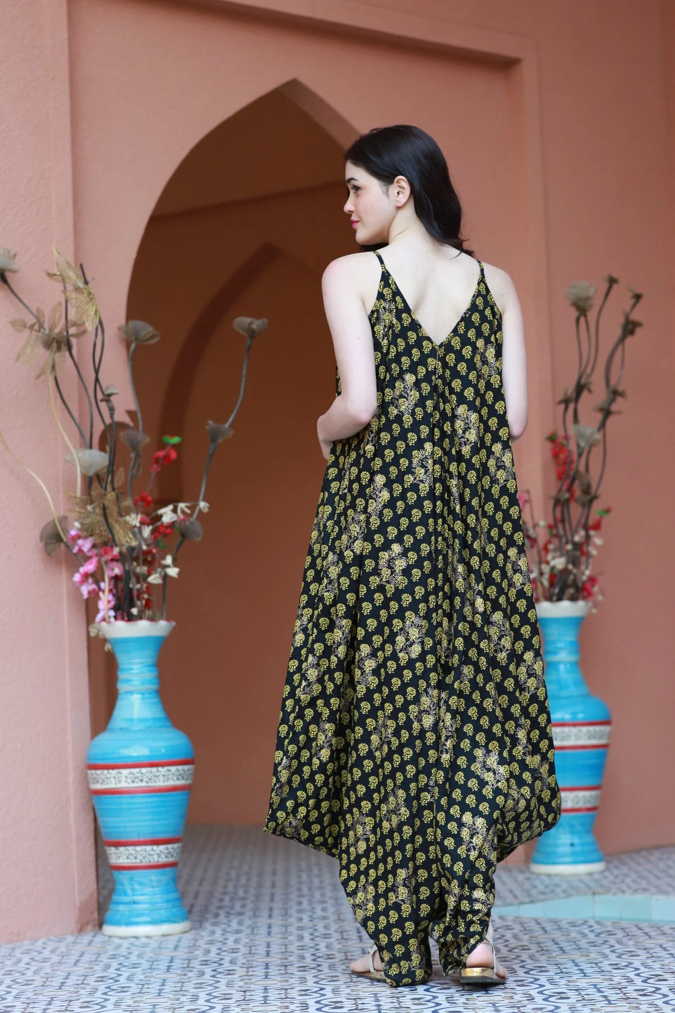 Paisley Cotton Maternity Jumpsuit - Chenance