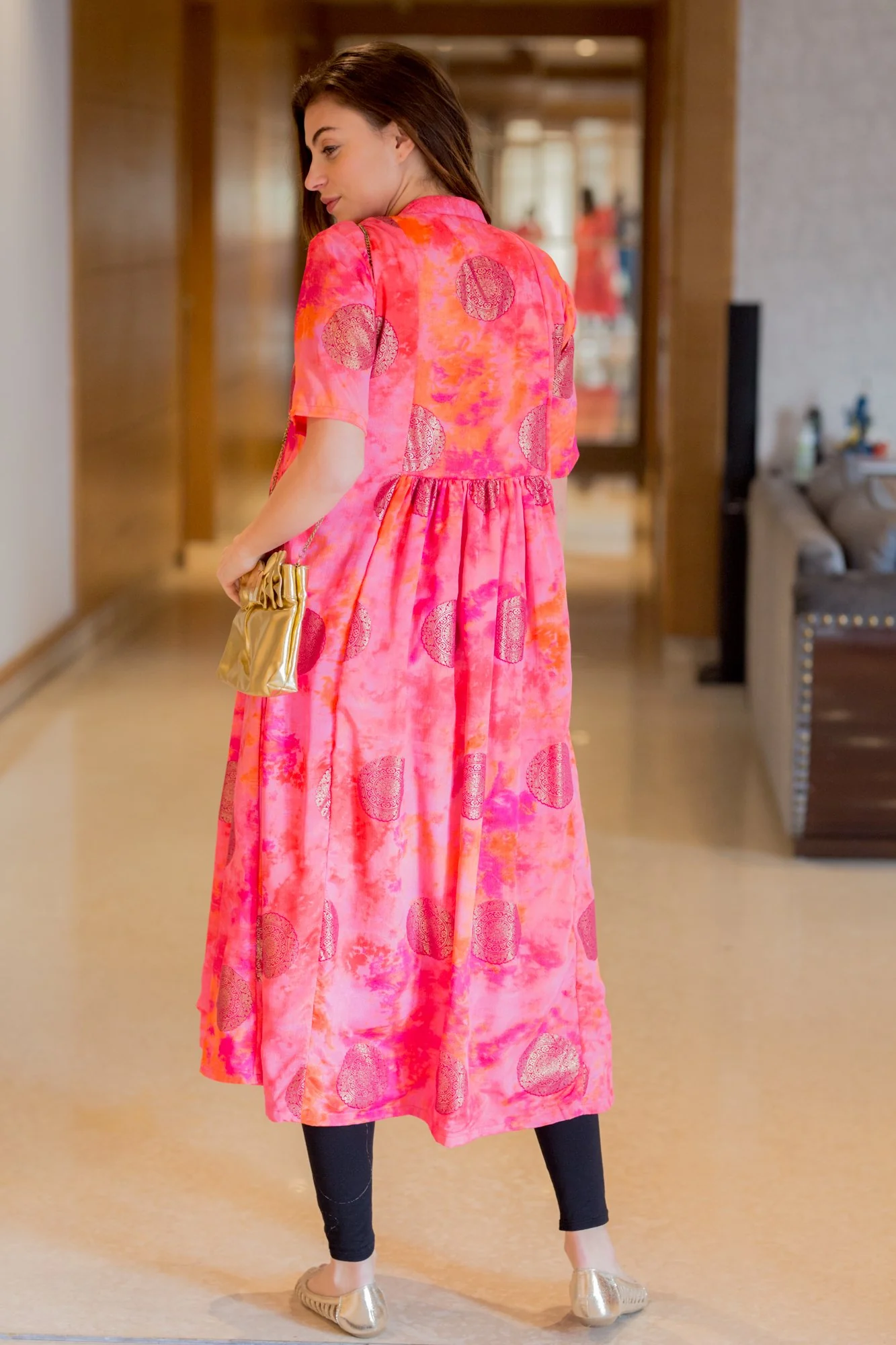 Shades of Pink Classic Maternity and Nursing Kurta - Chenance