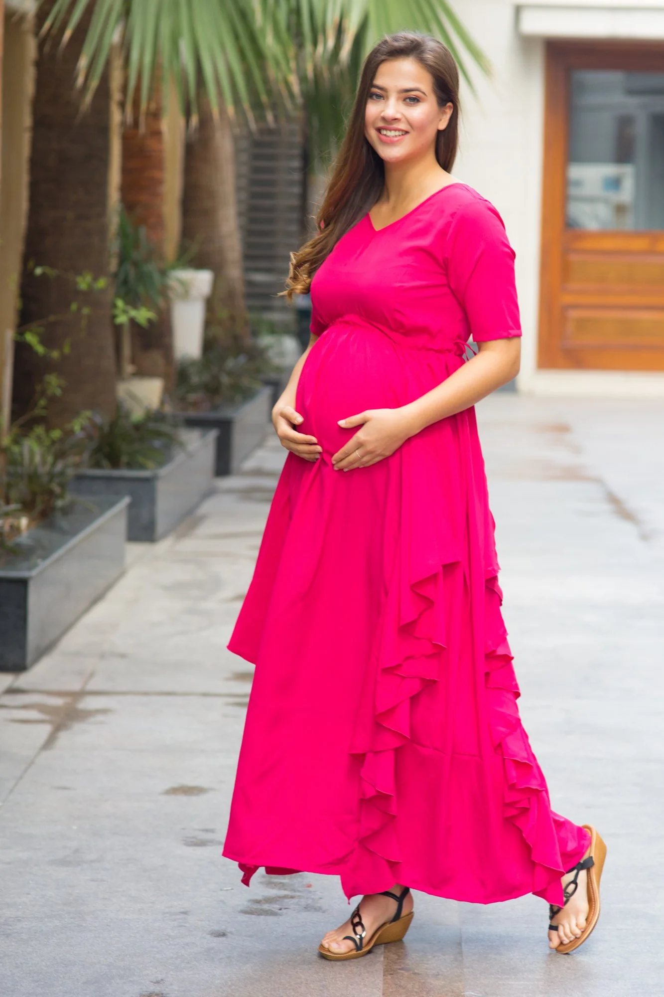 Paris Rose Maternity Flow Dress - Chenance